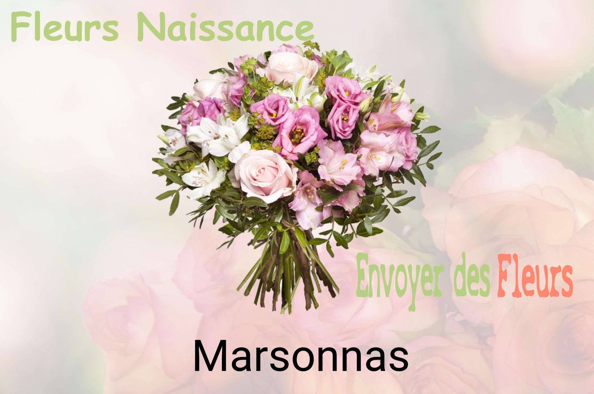 Bouquet de fleurs de naissance livré à Marsonnas