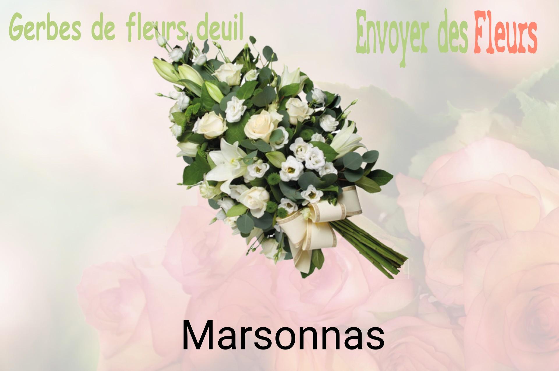 Gerbe de fleurs de deuil livrée à Marsonnas